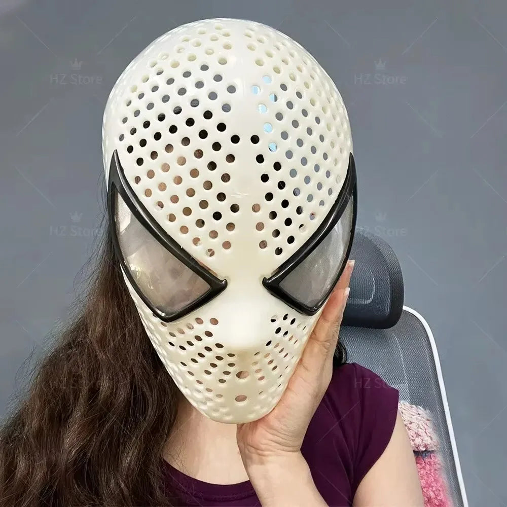 Tobey Maguire Spider-Man Face Shell with Lenses – ABS Material DIY Mask Accessory for Halloween Cosplay