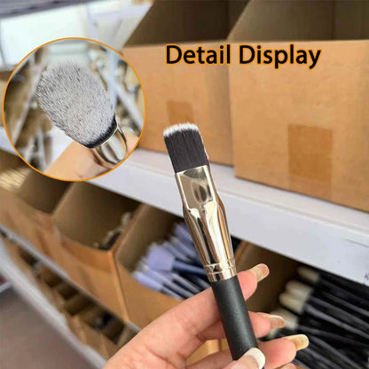 Angled Liquid Powder Contour Makeup Brush – Professional Cream Blush & Foundation Blending Tool