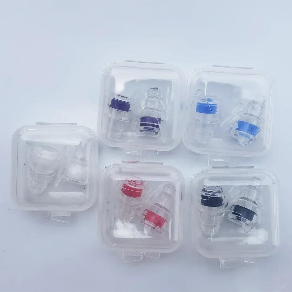 HUAK Silicone High-Fidelity Earplugs with Storage Box — Noise Protection for Concerts, Musicians, Motorcycles & Sensitive Ears