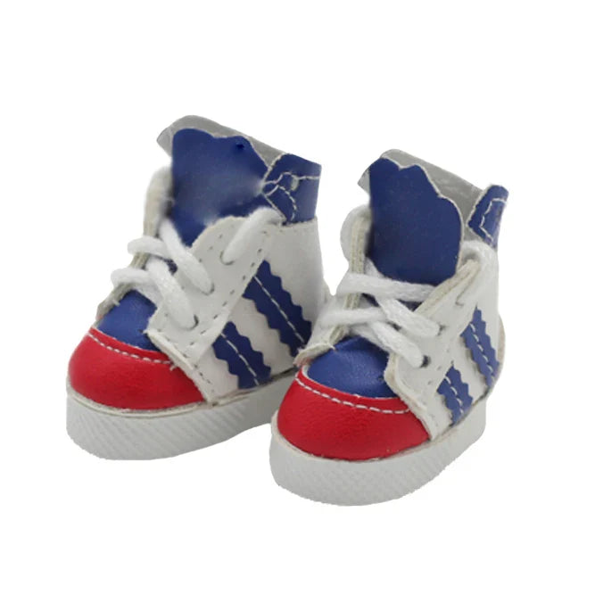 Labubu Doll Sneakers (4x1.8cm) - Shoes for 17cm Macaron Plush, 15cm EXO Cotton, & 1/6 BJD Dolls Accessories