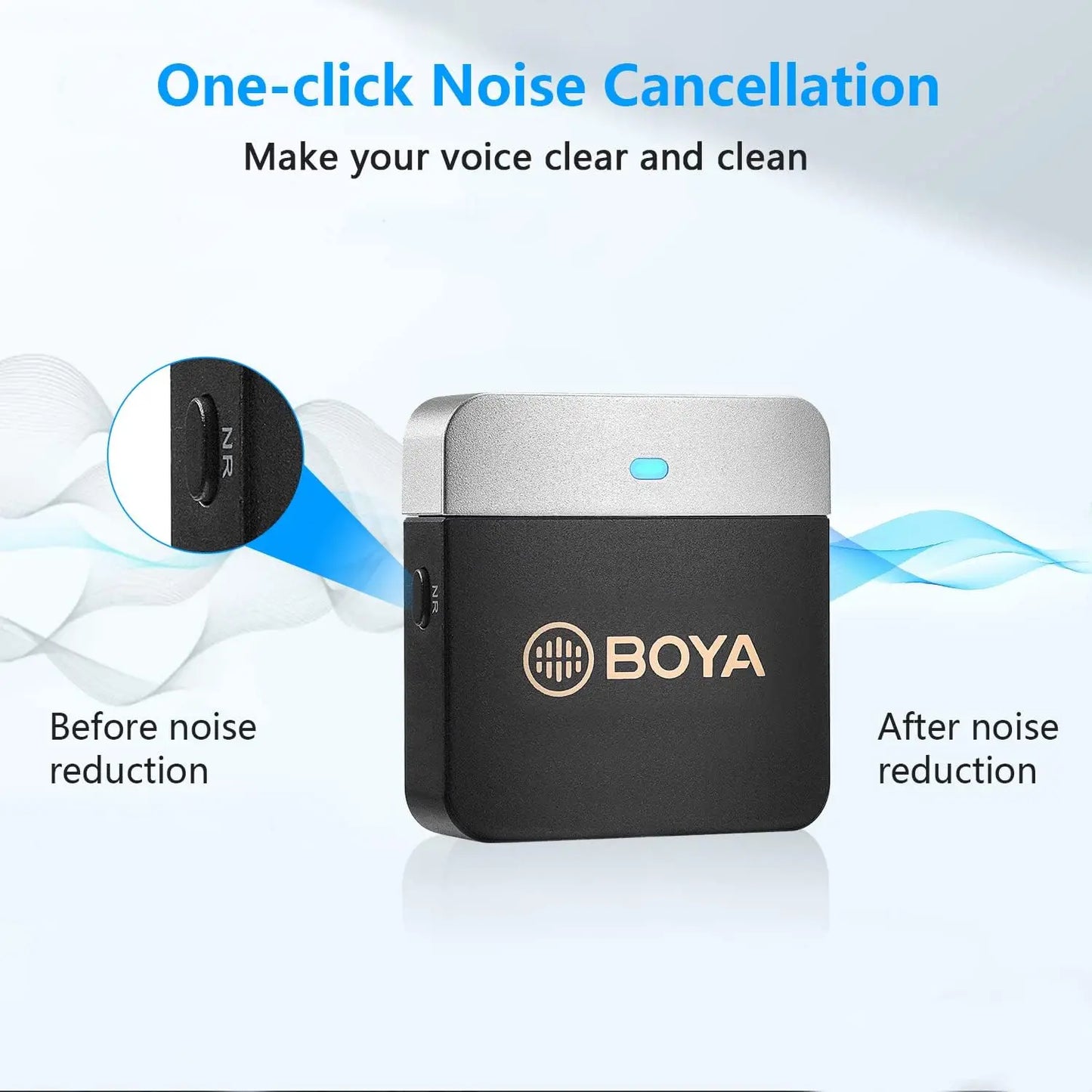 BOYA BY-M1V Wireless Lavalier Microphone: Lapel Condenser Mic for iPhone, Android, Smartphone, Camera, PC - Ideal for Gaming, YouTube, Broadcast, Vlog