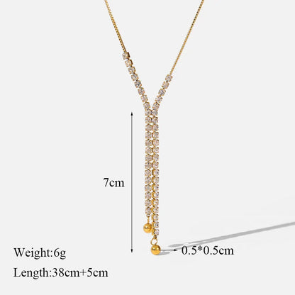 GANEMLY 316L Stainless Steel Water Drop Pendant Necklace – Trendy 18K Gold Plated Women’s Jewelry Gift