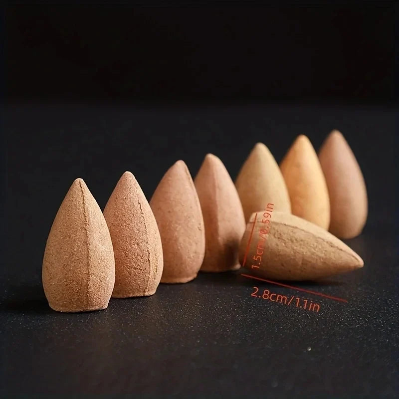 Backflow Incense Cones - Mixed Floral, Lavender, Sandalwood & Aloes Natural Scents