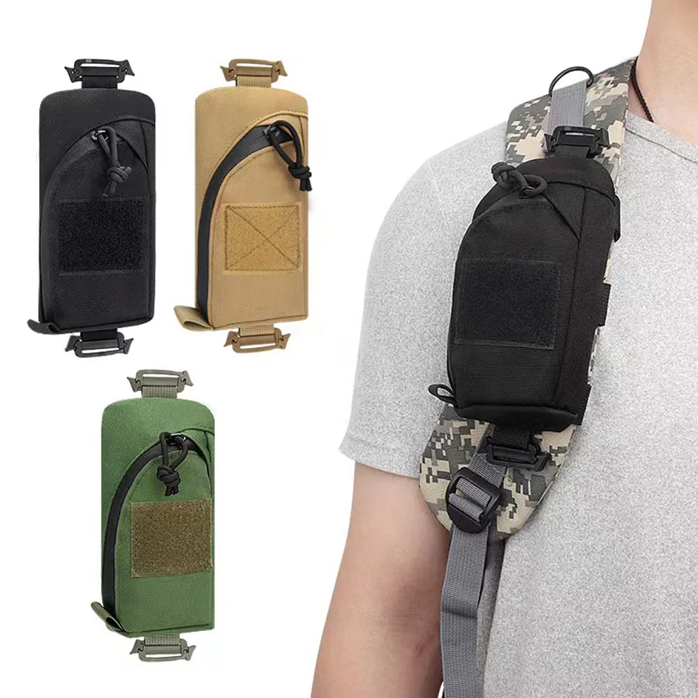 Tactical Molle Pouch Shoulder Strap Bag: Military EDC Tool Phone Holder - Outdoor Hiking Hunting Waist Pack Backpack Accessory