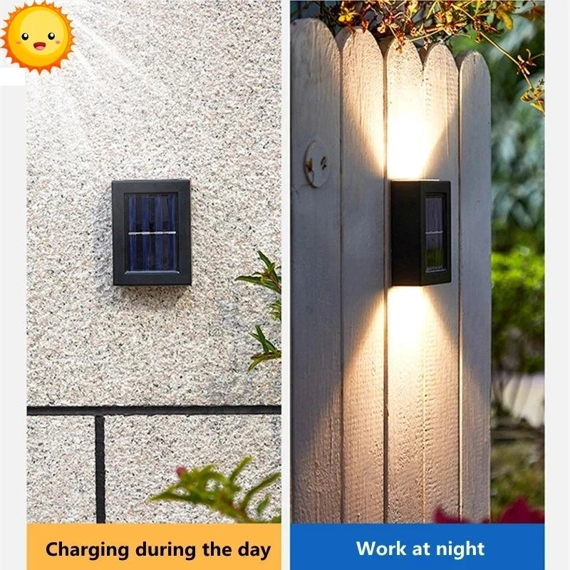 Solar LED Outdoor Wall Light - Waterproof Solar Sensor Lamp for Garden, Yard & Street Decoration