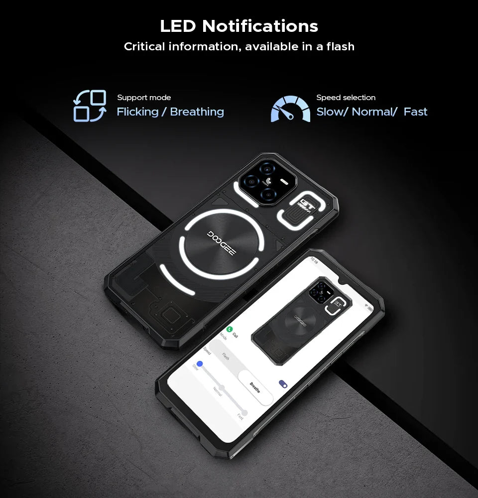 DOOGEE Blade GT Rugged Phone | 6.72'' FHD+, 120Hz LED Light, 12GB RAM, 256GB ROM, 5500mAh Battery, Android 14   2/2