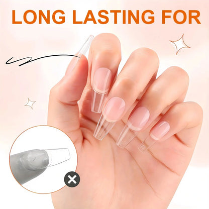 Solid Nail Glue Gel for Press-On Nails – Super Strong Acrylic Nail Gel for Manicure Extensions, Long-Lasting