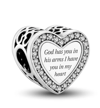 925 Sterling Silver Paw Heart Charm - Zircon Red Love Pendant Bead for DIY Bracelets & Women’s Fine Jewelry