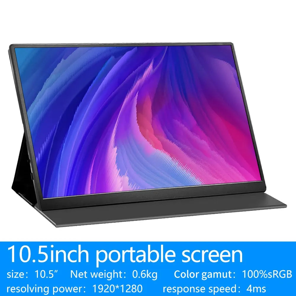 MUCAI 10.5″ 1280P Portable Monitor — 16:10 IPS, 60Hz, 100% sRGB, 420Cd/m² for Laptop, Mac, Xbox, PS4/5, Switch