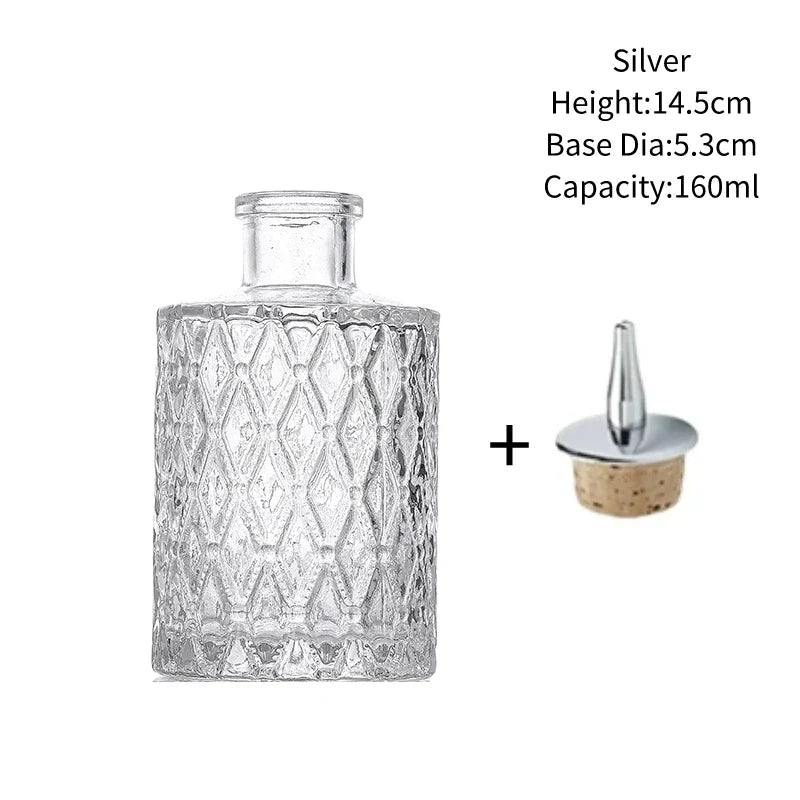 Vintage Glass Cocktail Bitters Bottles — Stainless Steel Cap Seasoning & Bar Accessories for Kitchen & Bartender Use