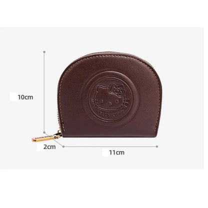 Kawaii Cartoon Hello Kitty Retro Card Bag – Fashion Zipper ID & Storage Bag, Lightweight Mini Wallet for Girls, Women’s Gift