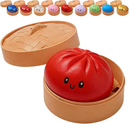 a2027 Glitter Dumpling Squishy – Sensory Squeeze Toy with Box for Stress Relief