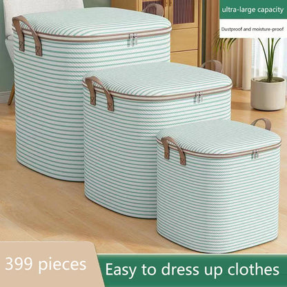 Large Capacity Non-Woven Storage Bag – Household Closet Organizer for Quilts, Clothes & Toys, Foldable Wardrobe Storage Solution