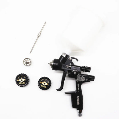 HVLP Spray Gun with Adapter & Mix Tank — 1.3mm & 1.7mm Nozzles for Car Painting, Water-Based Air Spray Gun