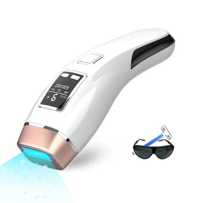 Vancostar 4-in-1 IPL Laser Hair Removal Device – 999,000 Flash Cooling Epilator with Skin Rejuvenation & Acne Treatment for Home Use, Bikini Trimmer Tool