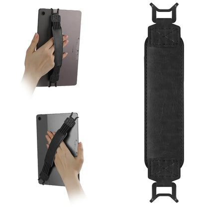 Leather Tablet Hand Strap — Elastic Anti-Drop E-Reader Holder for Kindle, iPad, Kobo, Sony, Pocketbook, Lenovo