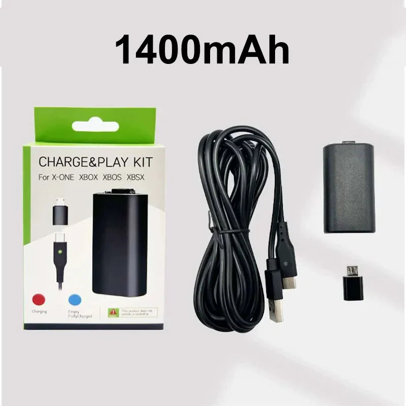 Xbox One X/S Play & Charge Kit – Lithium-Polymer Rechargeable Battery Pack with Cable