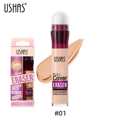 USHAS Sponge Tip Foundation Concealer – Waterproof, No Makeup Removal, 12 Colors Available