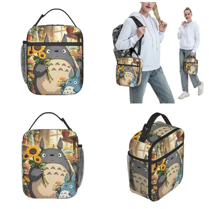 Totoro Miyazaki Anime Insulated Lunch Tote Bag – Portable Thermal Cooler for School & Office