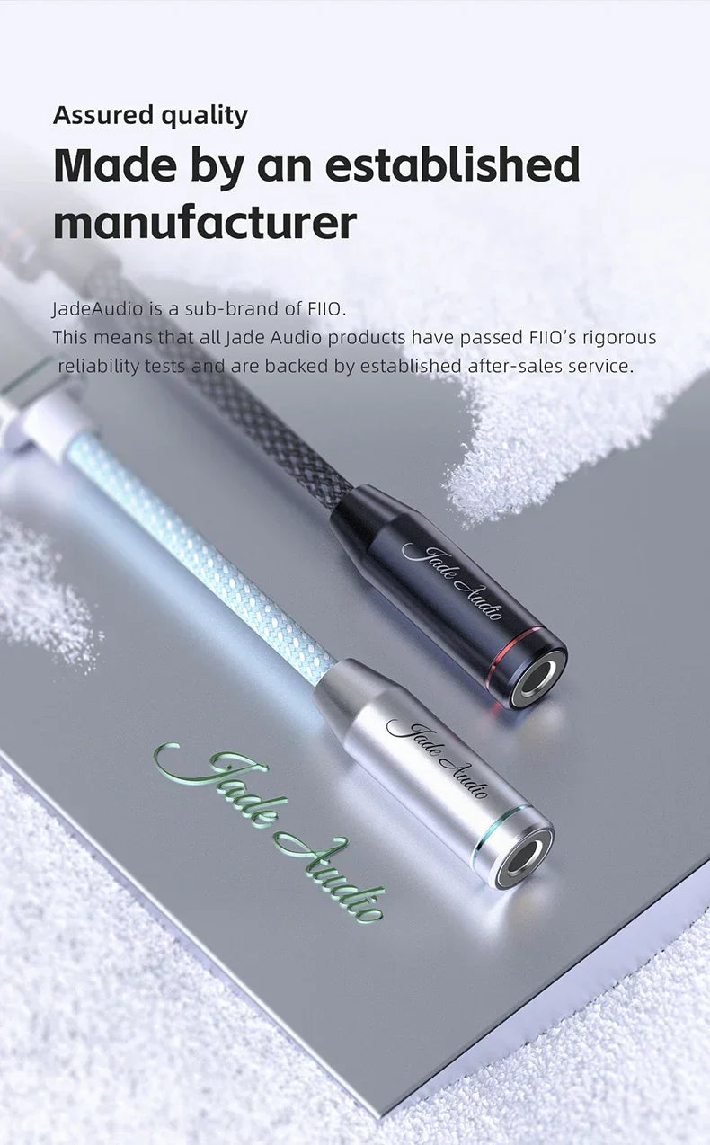 FIIO JadeAudio JA11 USB-C to 3.5mm Headphone Adapter — Hi-Res DAC Audio Cable for Phones