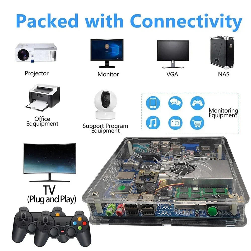 Super Console U7 500G HDD Retro Gaming System – 70,000+ Classic Games for Wii, PS2, PSP, GameCube & More, Plug and Play on TV