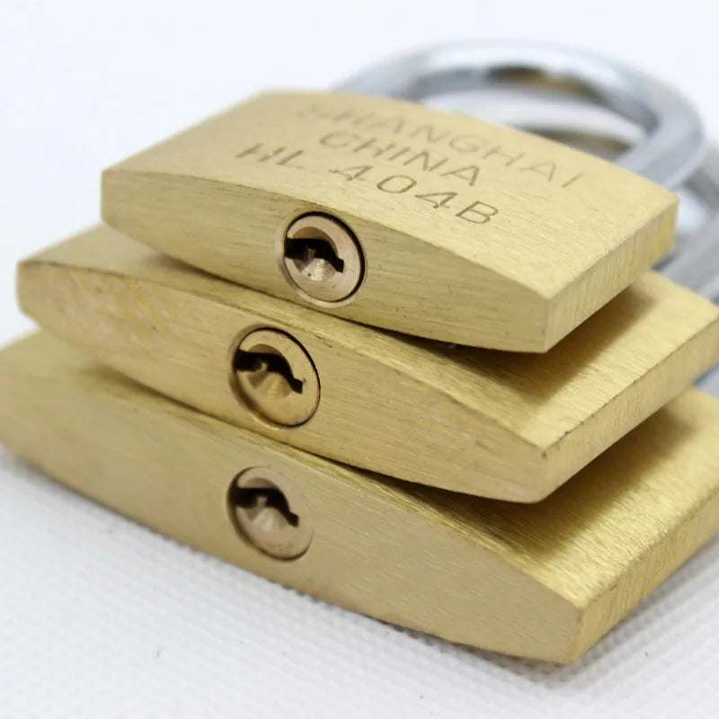 Copper Padlock Small Locks – Luggage, Case, Locker Security with 3 Keys (20mm-50mm) for Home & Hardware Use