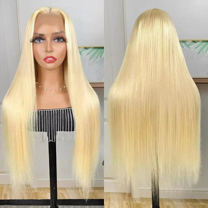 30-40 Inch Honey Blonde 250 Density 613 HD Lace Front Wig – 13x6 Transparent Straight Human Hair, 13x4 Lace Frontal Wig for Women