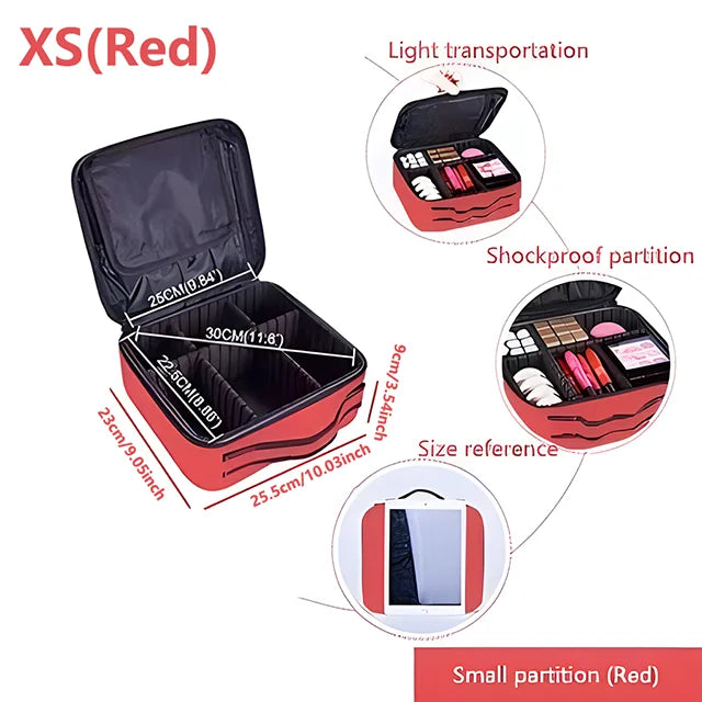Professional Large Makeup Case – Travel Cosmetic Organizer & Nail Toolbox for Beauty Storage