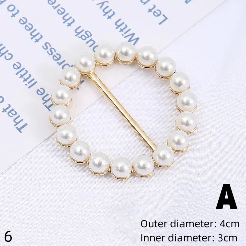 Metal Ring Waist & Scarf Button – Fashion Corner Hem Brooch, Waist Knotted Buckle, T-Shirt Fixing Accessory for Women & Girls
