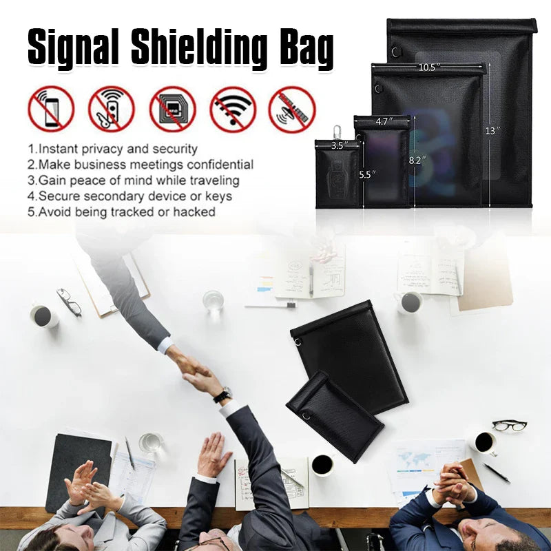 Waterproof Fireproof Car Key Signal Shielding Bag – RFID Blocking Faraday Pouch and Mobile Phone RF Signal Blocker Case