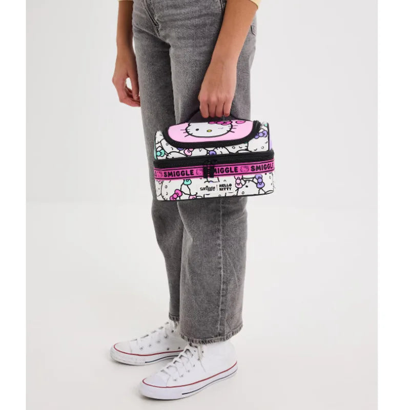 Sanrio Hello Kitty Elementary School Backpack — Ultra-Lightweight Kids Backpack with Pen Box and Lunch Bag, Reduce Burden, Perfect Gift for Girls