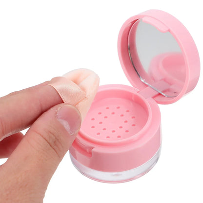 Portable Mini Loose Powder Container 3g/5g – Empty Cosmetic Jar with Sieve & Mirror Travel Makeup Case