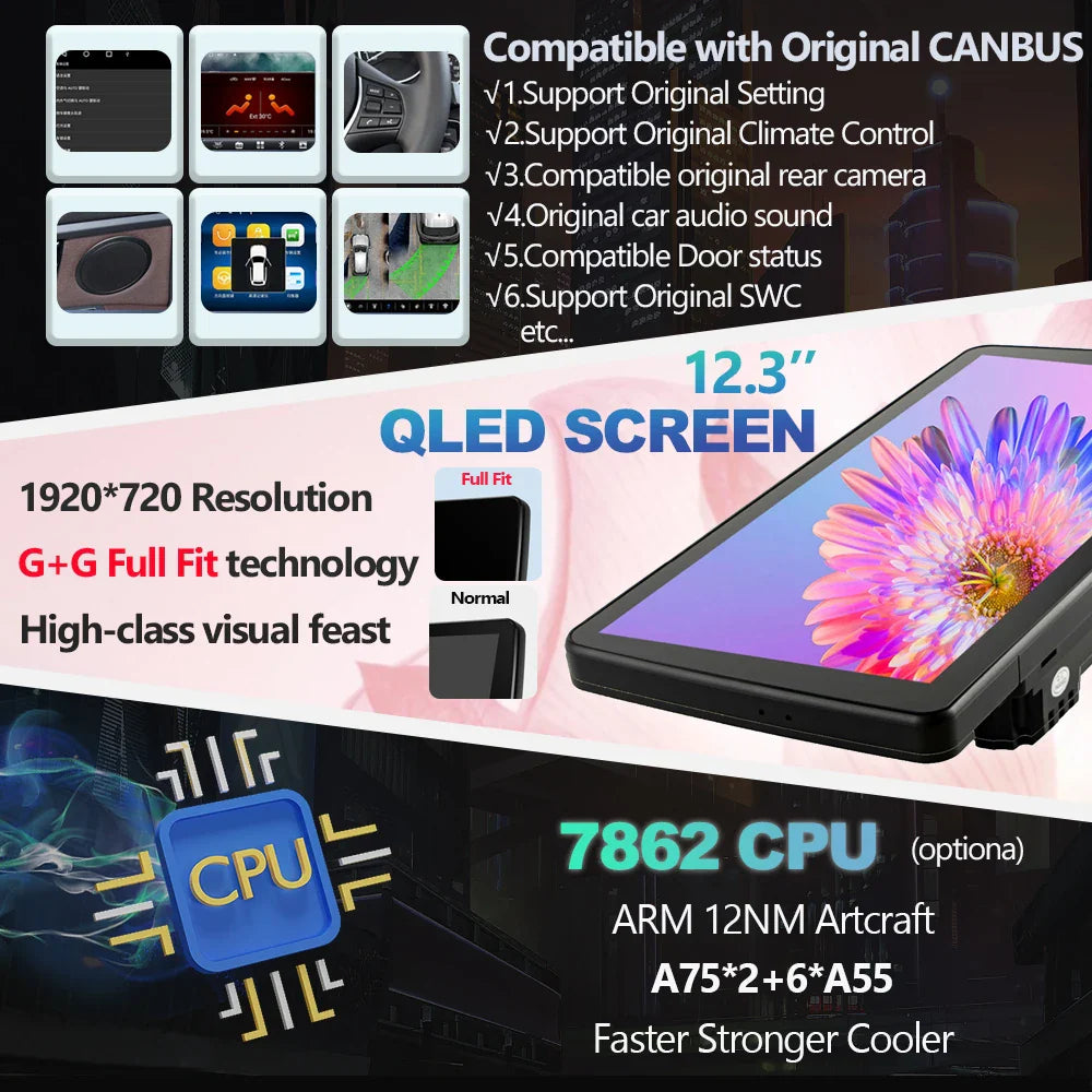 Android 15 Car Radio for Honda Civic FE/FL 2021-2023 - 12.3 Inch Multimedia Touch Screen GPS Navigation Player
