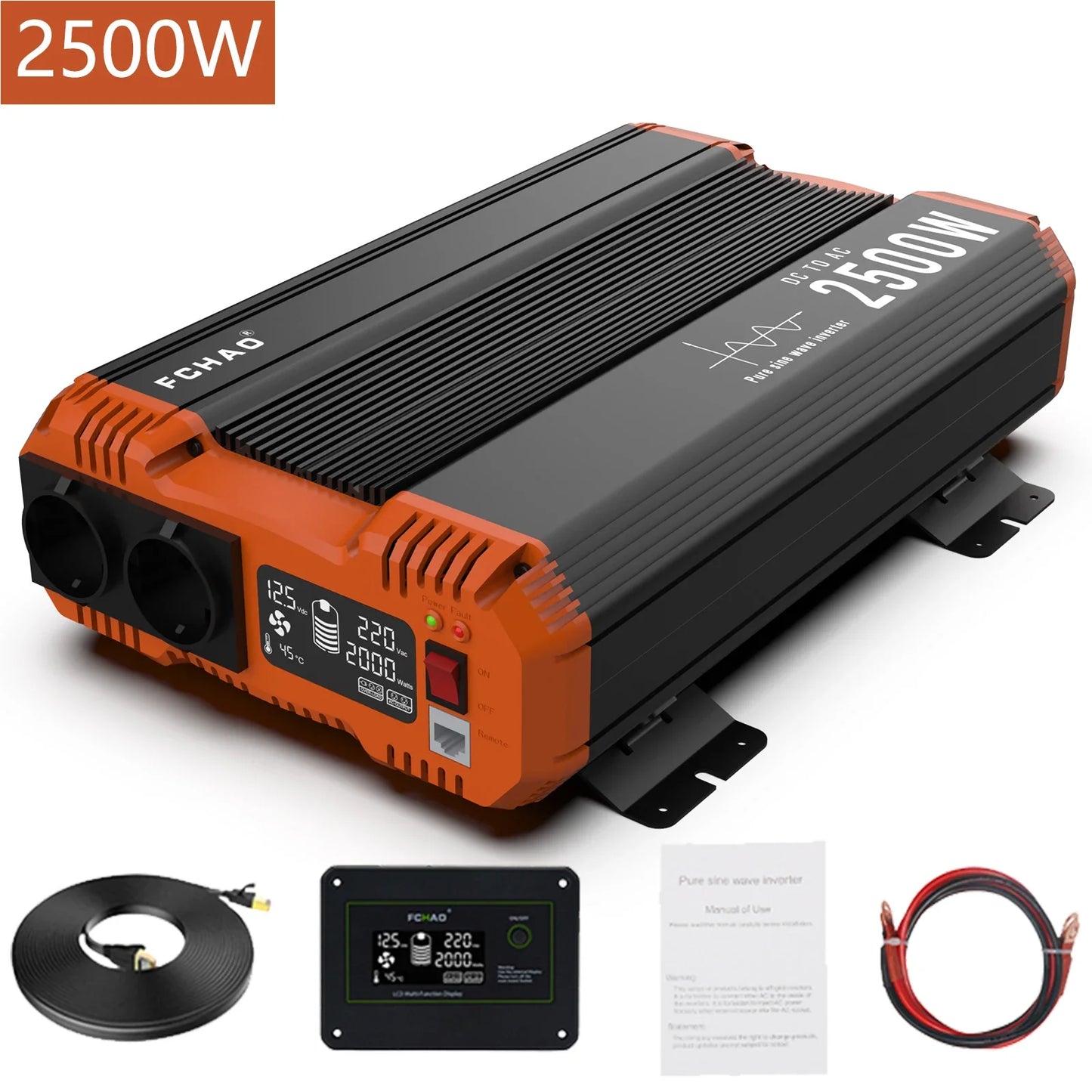 High Power Pure Sine Wave Inverter — 7000W DC to AC 220V/230V Converter for Home, RV & Off-Grid