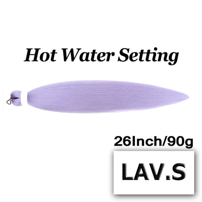 26-Inch Pre-Stretched Braiding Hair Extensions – Synthetic Afro Crochet Braids for DIY, Jumbo Braid in Purple, Pink, Peach & Red