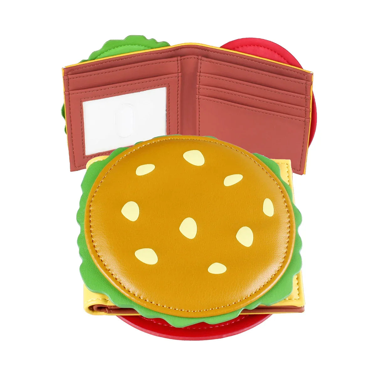Burger-Shaped Cute Women's Wallet – Designer Men's ID Card Holder | Unique Fashion Accessory