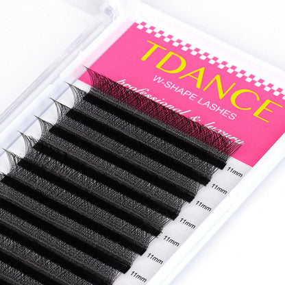 TDANCE 3D–6D Premade Fan Eyelash Extensions – W Style Faux Mink Natural Soft Volume Bloom Lashes