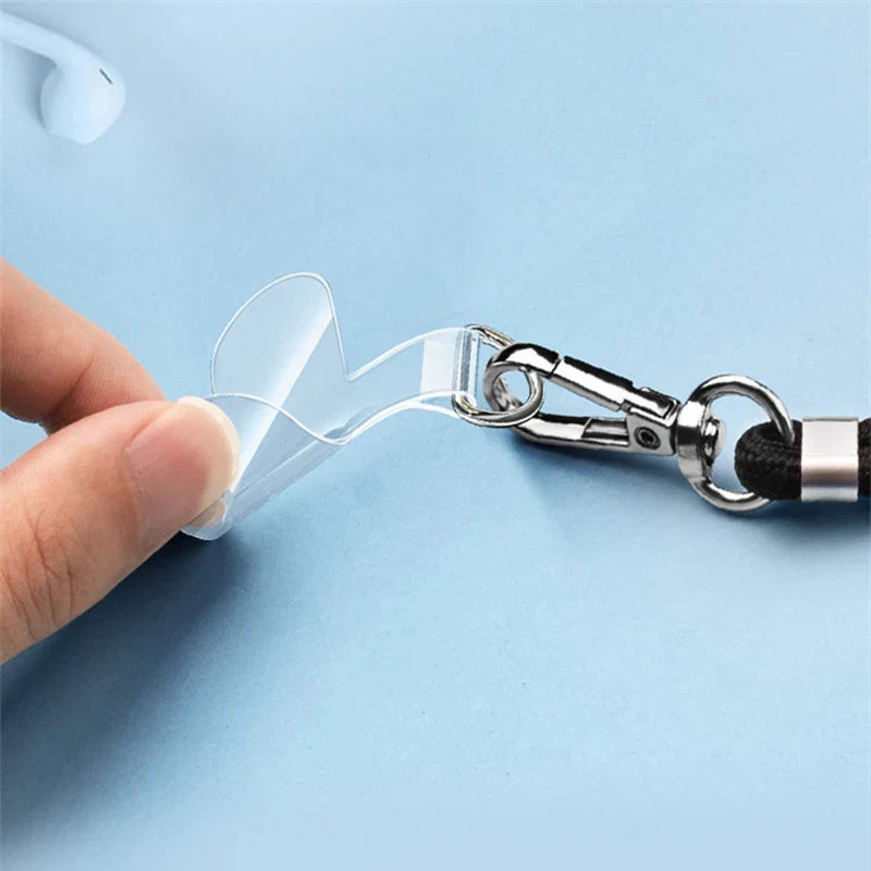 10Pcs Universal TPU Mobile Phone Anti-Lost Lanyard Set: Nylon Detachable Hanging Cord Strap with Patch Tether Pad