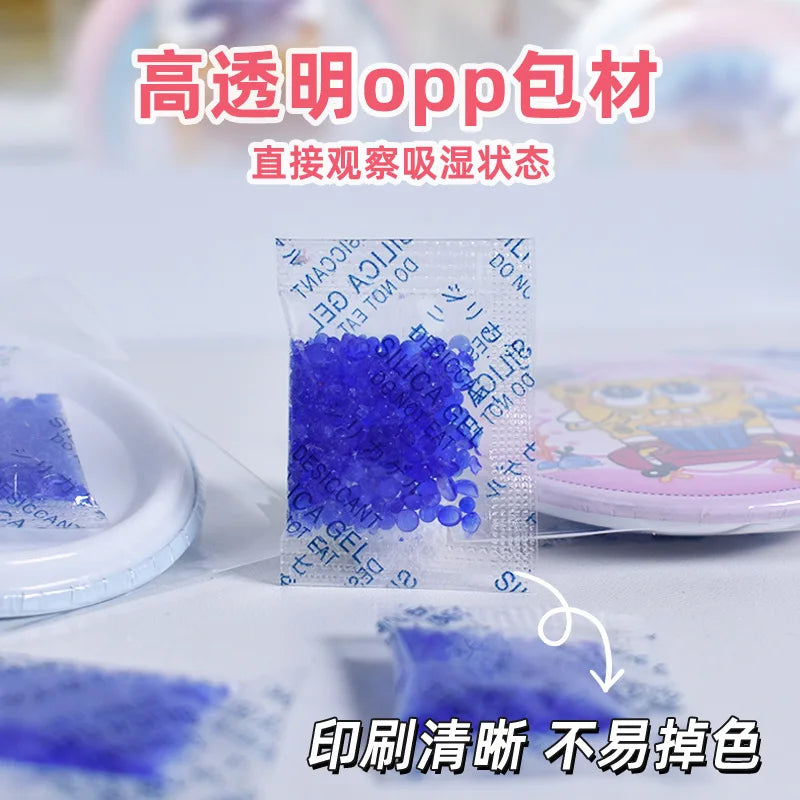 Blue Silica Gel Desiccant Sachets — 1g/5g, 10/20/50/100 Bags Moisture Absorber for Kitchen & Storage