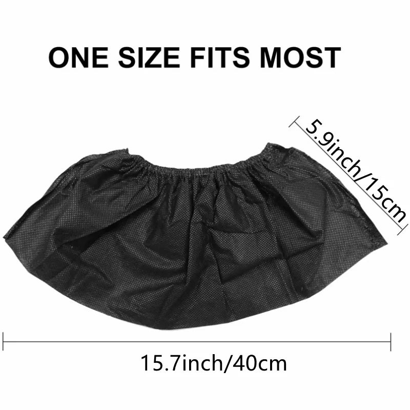 100 Count Disposable Boot & Shoe Covers - Non-Slip Foot Booties for Indoor/Outdoor Use, Home & Workplace Protection