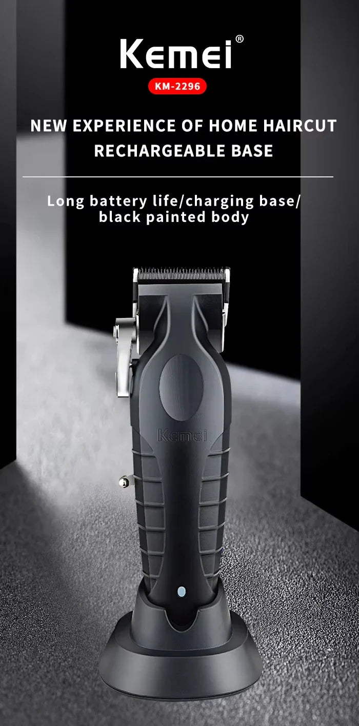 Kemei Professional Hair Clipper Kit – KM-2296, KM-2299, KM-1102 Electric Shaver & Cordless Trimmer for Men’s Hair Cutting