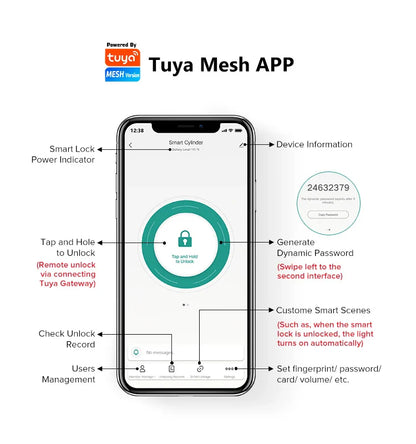 YRHAND TTLock Wifi Security Box – Smart Digital Fingerprint Lock with Password & Tuya App for Portable Protection