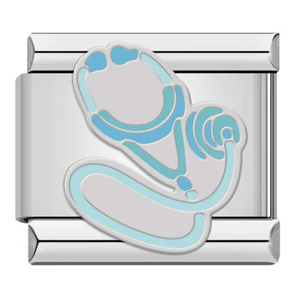 Hapiship 2025 Nurse Injection Charms — Italian 9mm Stainless Steel Bracelet Jewelry DJ1836-C