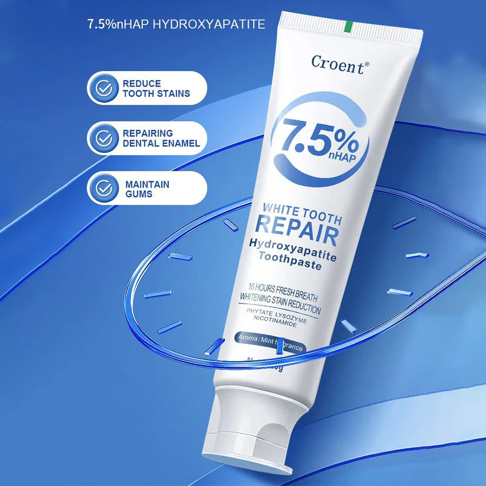 120g Hydroxyapatite Toothpaste – Gentle Mint, Whitening & Stain Removal Oral Care