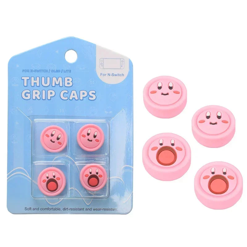 Kirby Silicone Case for Nintendo Switch – Joy-Con Thumb Stick Grip & Joystick Cover 2024