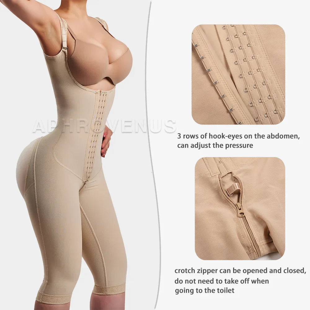 Fajas Colombianas Women’s Full-Length Shapewear – Postpartum Waist Trainer, Tummy Control Bodysuit & Post-Liposuction Shaper