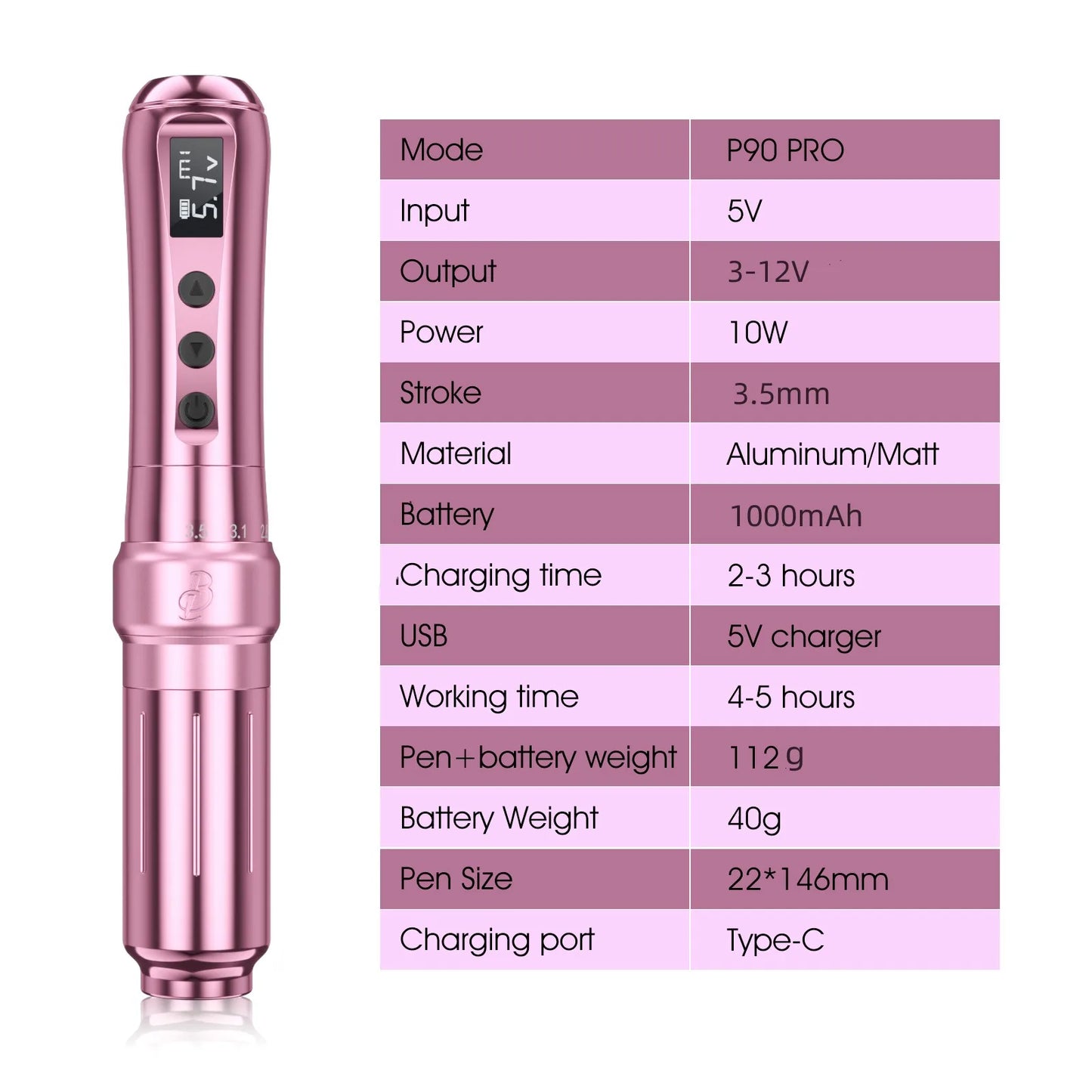BIOMASER U1 Wireless Rotary Tattoo Pen — Professional PMU Machine for Eyebrow, Lip & Microblading Permanent Makeup