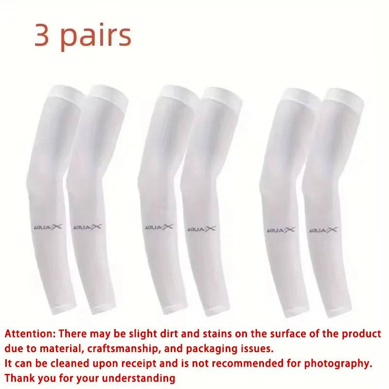 Breathable UV Sun Protection Arm Sleeves, 1/3 Pair Cooling Sports & Driving Outdoor Arm Guards for Summer Adventures