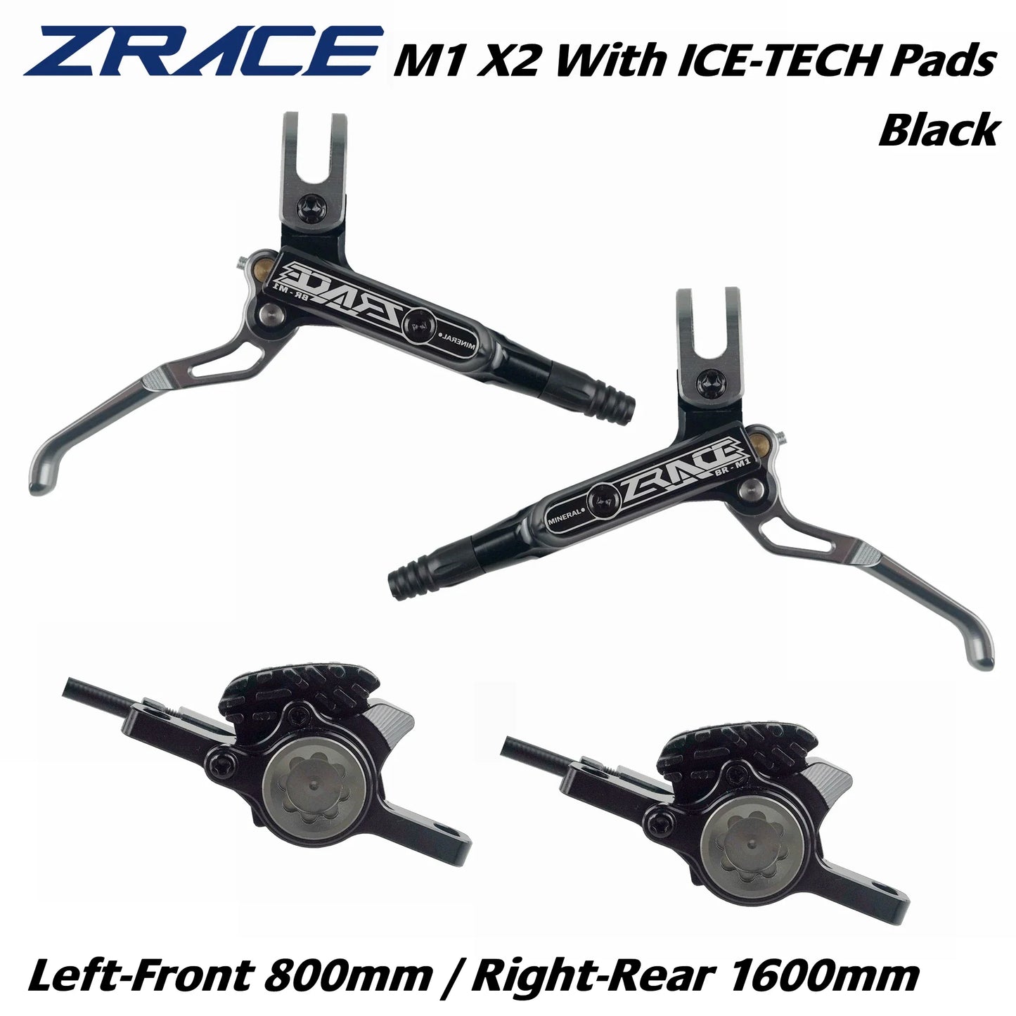 ZRACE M1 X2/X4 Hydraulic Mountain Bike Brake - Full CNC Lightweight Oil Pressure Disc