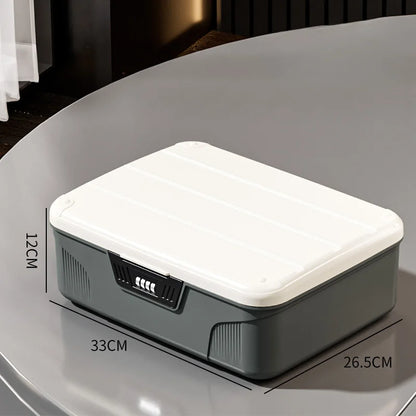 Four Digit Password Lock Safe Box – Portable Organizer for Passport, Medicine, Cash, Jewelry & Privacy Security Storage